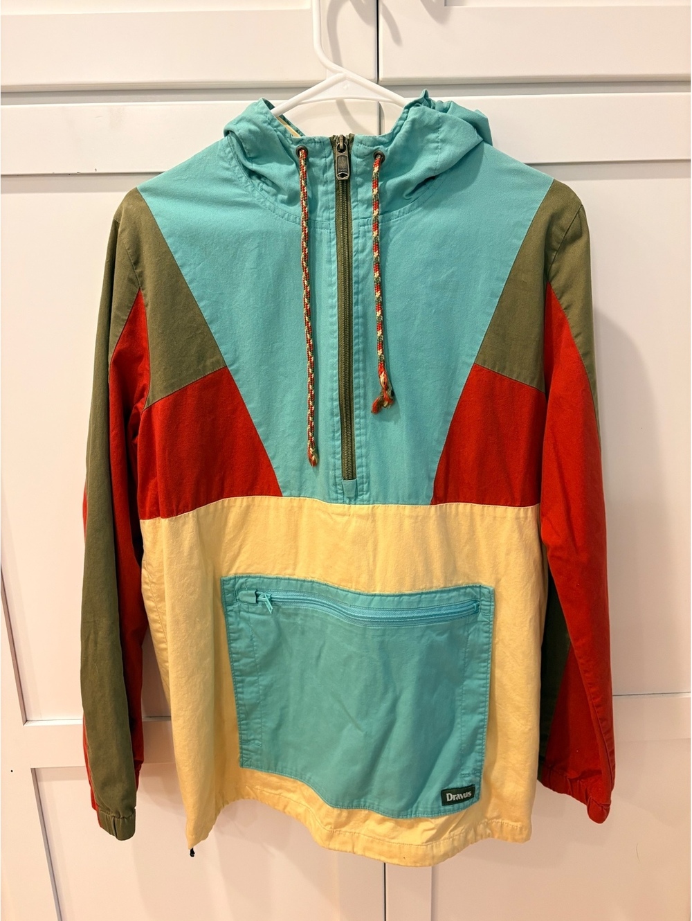 Dravus Colorblock Pullover Windbreaker Jacket Small